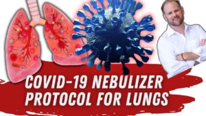 Step-by-step COVID-19 nebulizer protocol using saline, colloidal silver, glutathione, and eucalyptus oil.