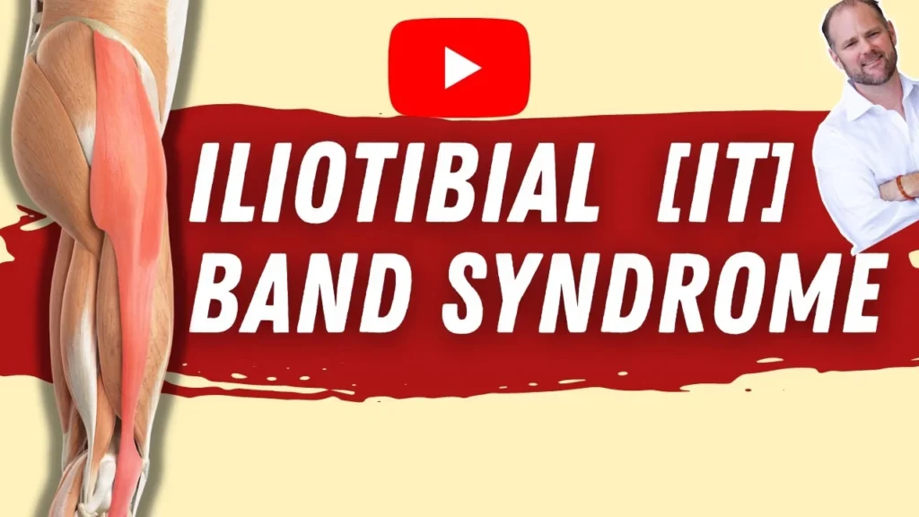 discussing Iliotibial (IT) Band Syndrome and how to stretch the muscle for pain relief.