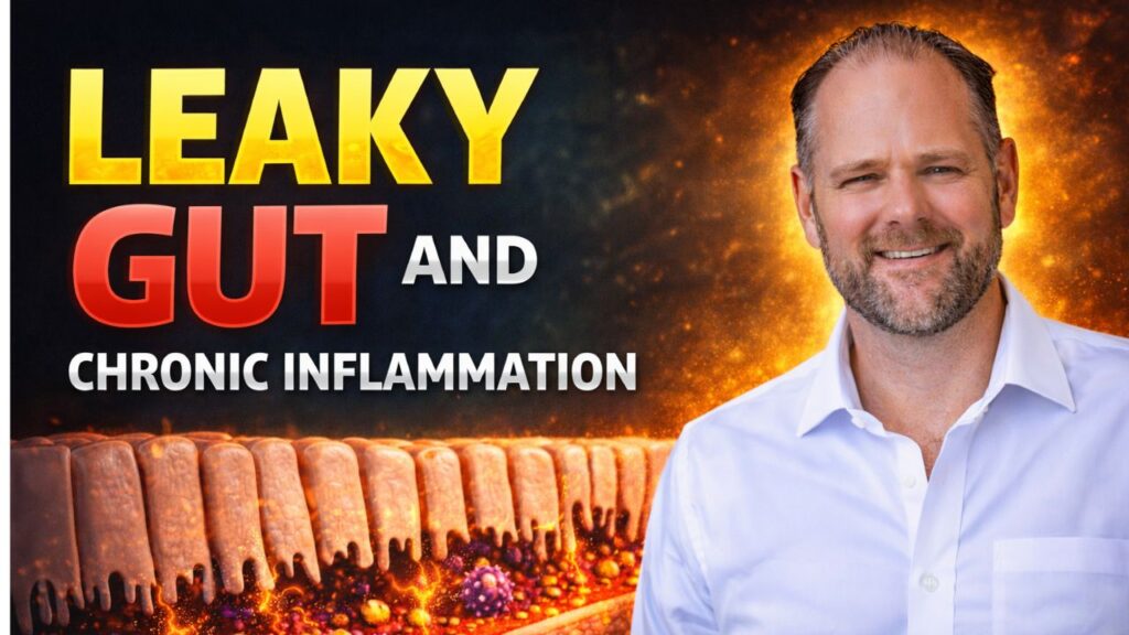 Visual explanation of leaky gut syndrome showing intestinal barrier damage and inflammation connection.