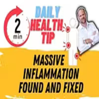 Lab result showing CRP reduction from 224 mg/L to 3.93 mg/L through targeted anti-inflammatory protocol.