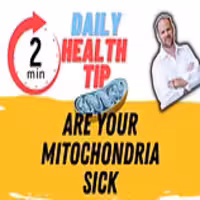 Mitochondria health diagram showing energy production and common dysfunction causes.