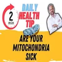 Mitochondria health diagram showing energy production and common dysfunction causes.