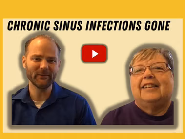 Patient success story showing recovery from chronic sinus infections and allergies through chiropractic treatment.
