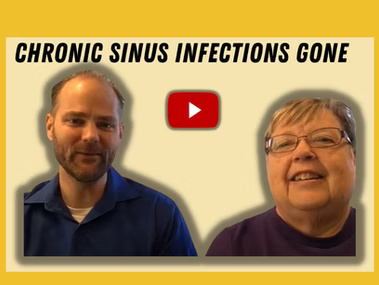 Patient success story showing recovery from chronic sinus infections and allergies through chiropractic treatment.