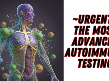 Cyrex Array 5 autoimmune test results showing elevated antibodies against heart, brain, and adrenal tissues.