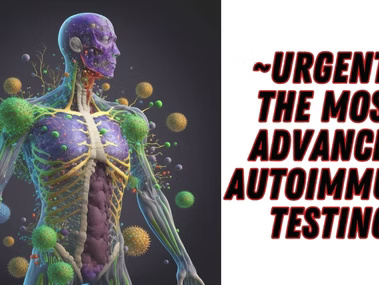 Cyrex Array 5 autoimmune test results showing elevated antibodies against heart, brain, and adrenal tissues.