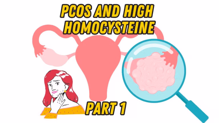 Homocysteine level importance for PCOS management showing optimal range 5-6 versus dangerous high levels