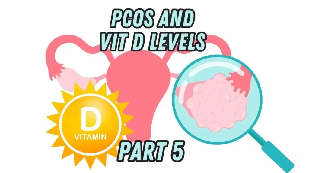 PCOS and vitamin D connection showing optimal levels around 80 ng/mL for hormonal balance