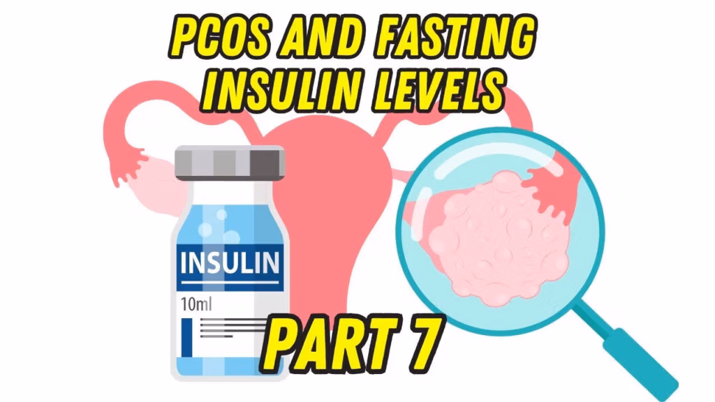 PCOS and fasting insulin levels diagram showing optimal range and management strategies.