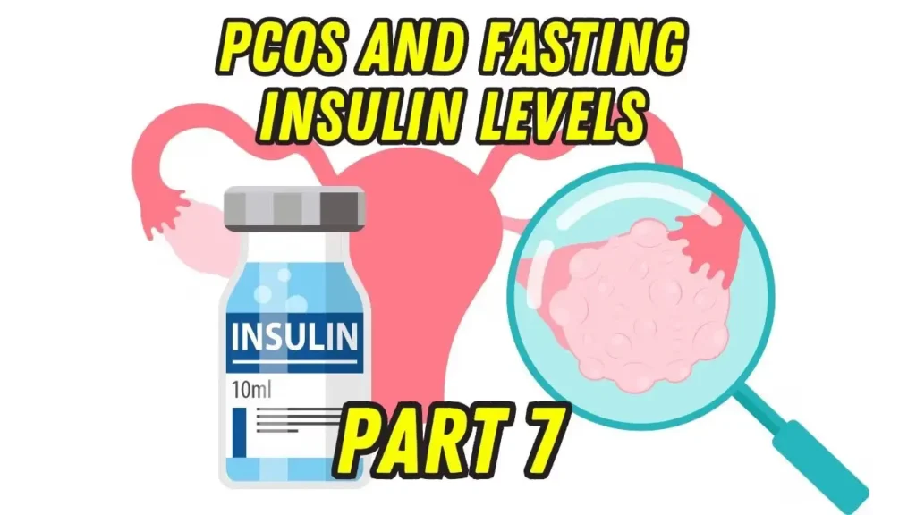 PCOS and fasting insulin levels diagram showing optimal range and management strategies.