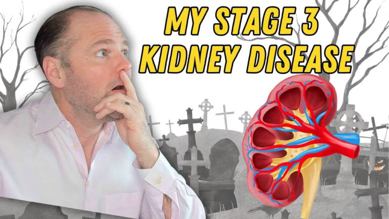 Before and after kidney function lab results showing improved GFR and creatinine levels after targeted treatment