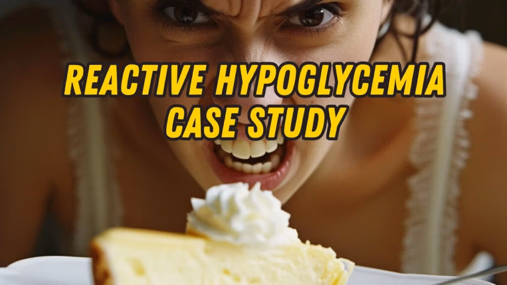 Reactive hypoglycemia symptoms and a case study on managing low blood sugar.