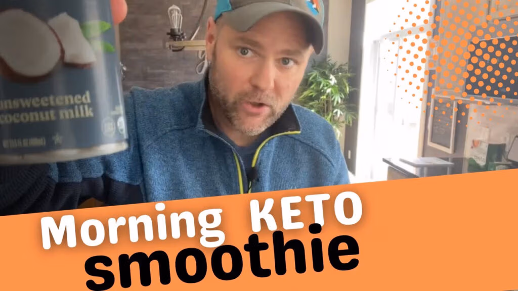 A delicious morning keto smoothie in a glass, packed with collagen, MCT oil, greens, and healthy fats for energy and reducing inflammation.