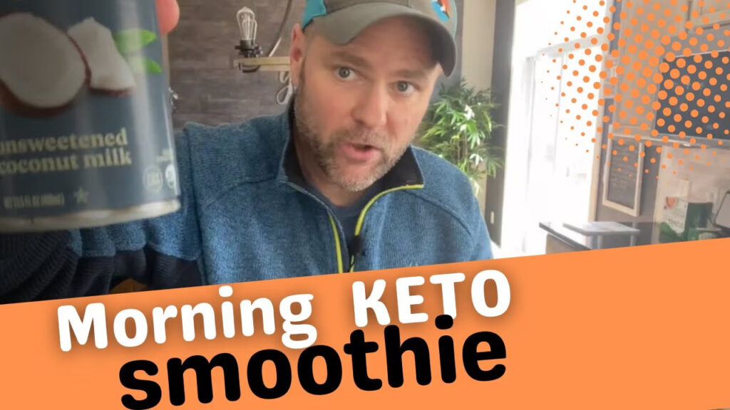 A delicious morning keto smoothie in a glass, packed with collagen, MCT oil, greens, and healthy fats for energy and reducing inflammation.