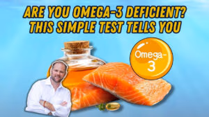 At-home Omega-3 deficiency test kit showing a simple finger-prick blood sample to measure inflammation and fatty acid balance.