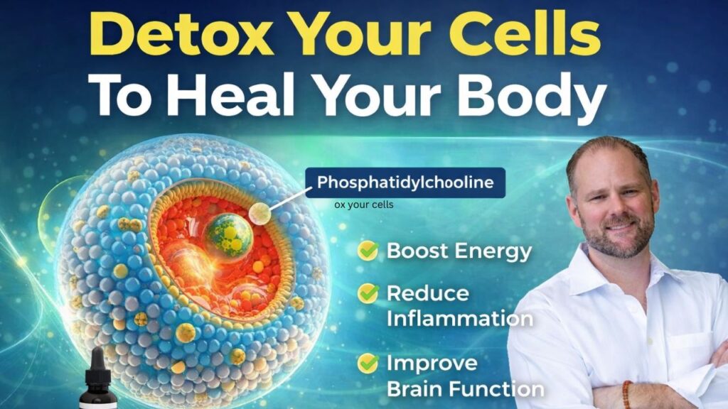 nfographic on cell membrane detoxification and the critical role of phosphatidylcholine for reducing inflammation and chronic illness.