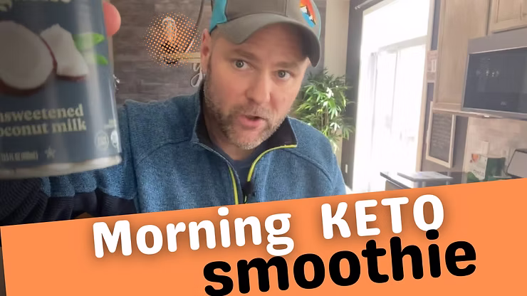 dr hugh wegwerth showing his morning keto smoothie