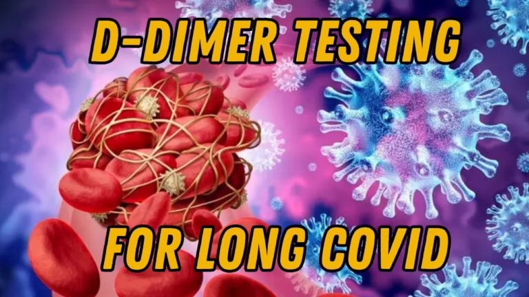 Lab result showing elevated D-Dimer level of 1.48 mg/L FEU for Long Covid assessment