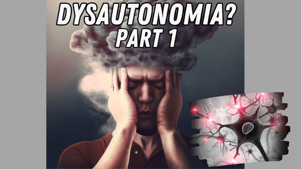 Dysautonomia symptoms infographic showing autonomic nervous system dysfunction and common signs