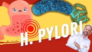 H pylori bacteria stomach infection autoimmune disease symptoms diagram