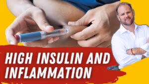 Graphic showing the direct link between high insulin levels and systemic inflammation in the body.