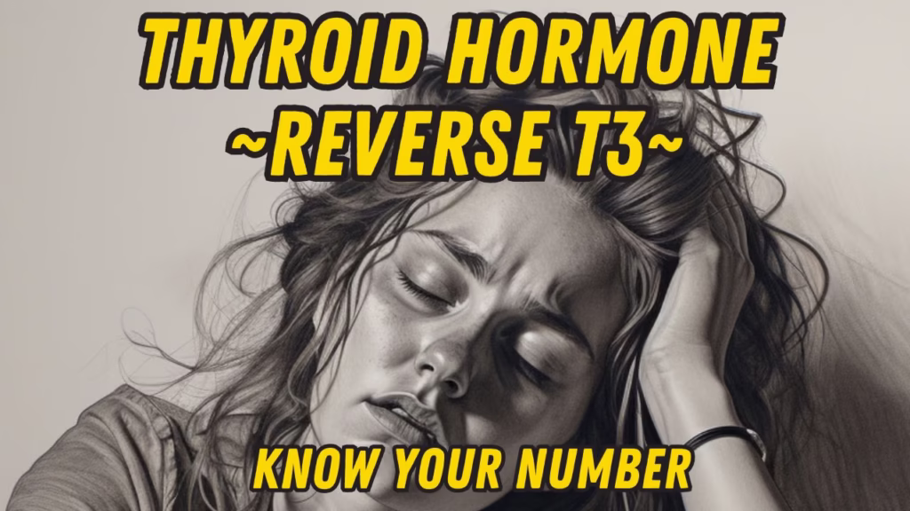 Lab result showing elevated Reverse T3 level of 32.5 ng/dL with reference range and metabolic impact explanation