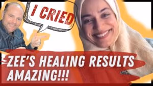 Patient testimonial featuring woman's recovery from fluoroquinolone toxicity with before and after healing transformation story