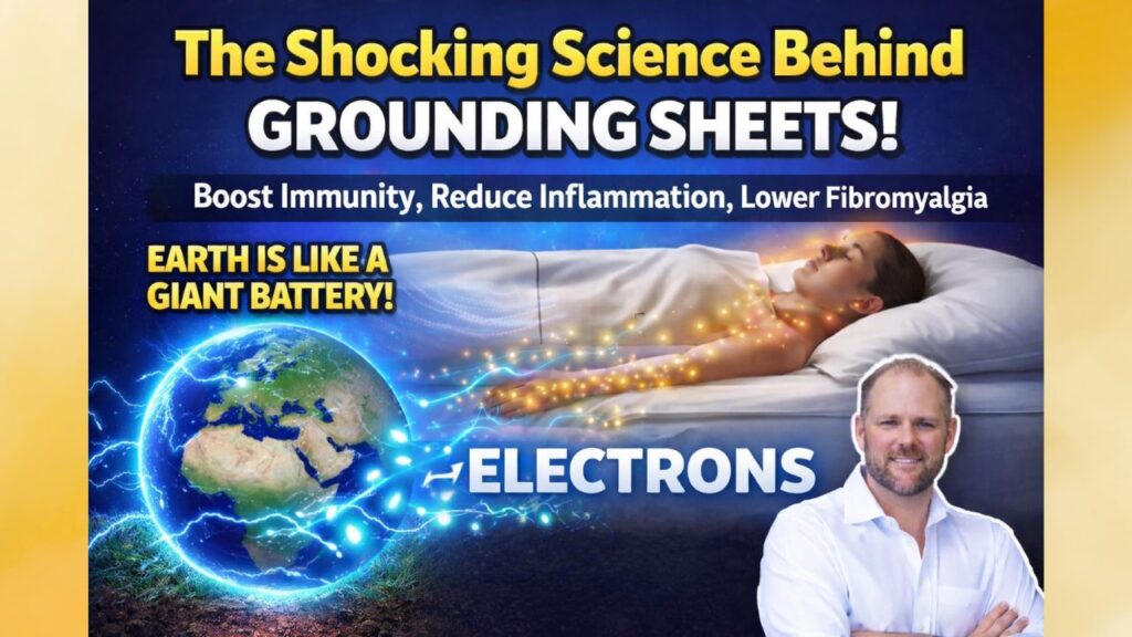 Dr. Hugh Wegwerth explaining grounding sheets as a hidden health secret